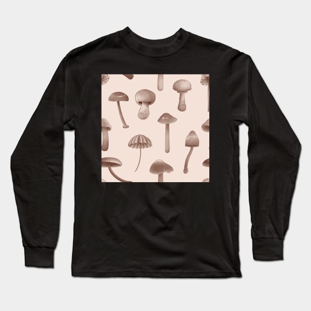 Mushrooms Long Sleeve T-Shirt by Unbrokeann